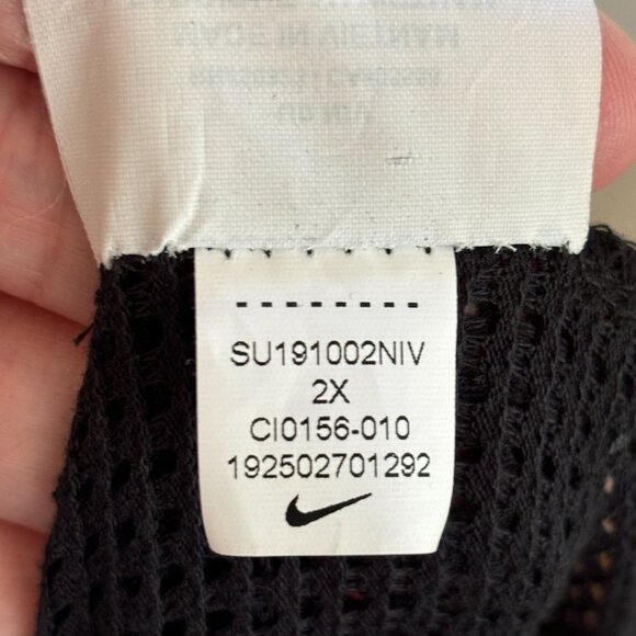 NIKE Long Sleeve Full Zip Sporty Mesh Jacket in Black SZ 2X - Picture 13 of 15